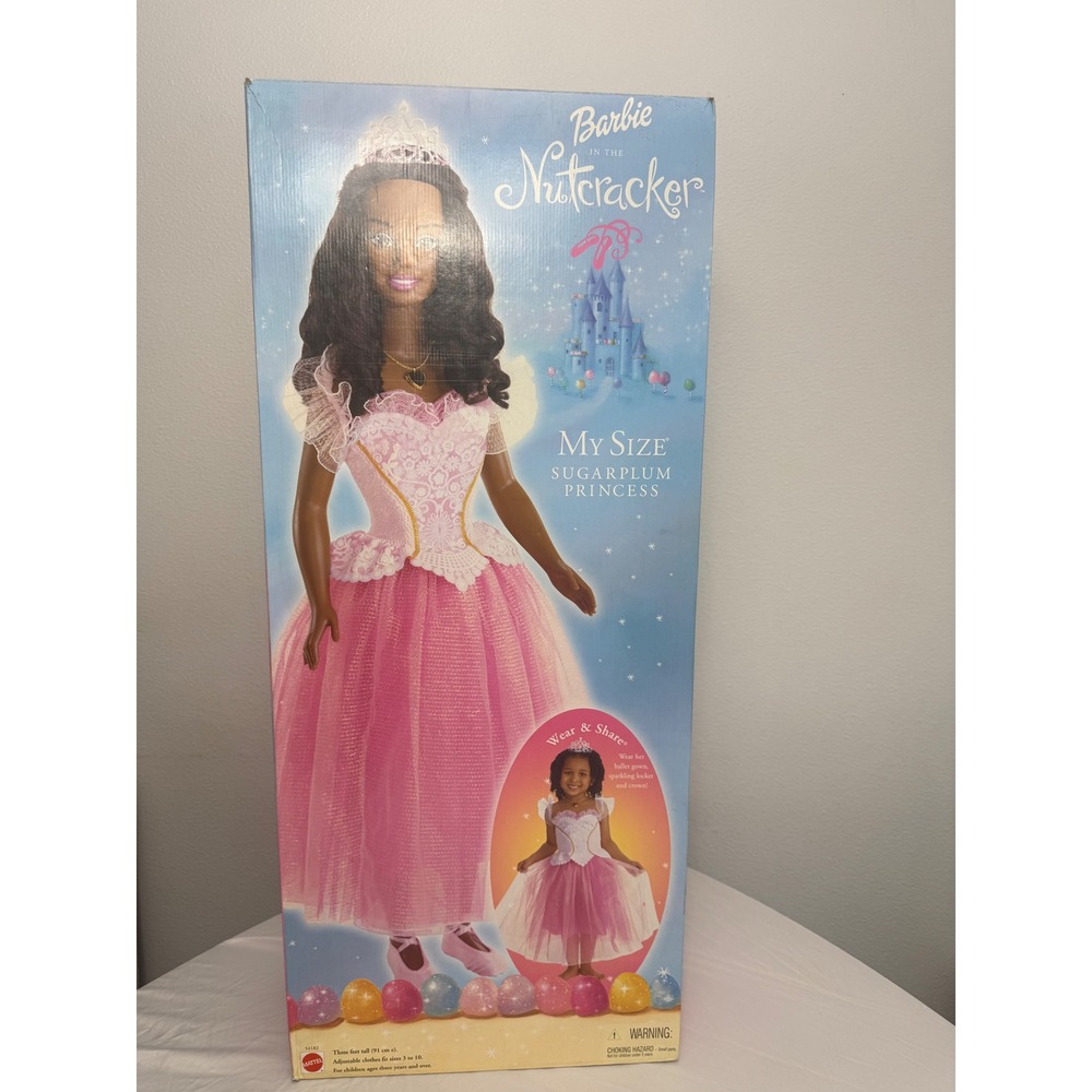 Mattel Barbie Nutcracker My Size Sugarplum Princess Doll 3ft Tall Vintage 2001